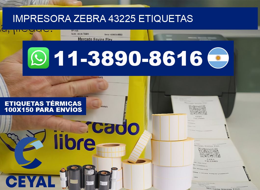 impresora zebra 43225 etiquetas