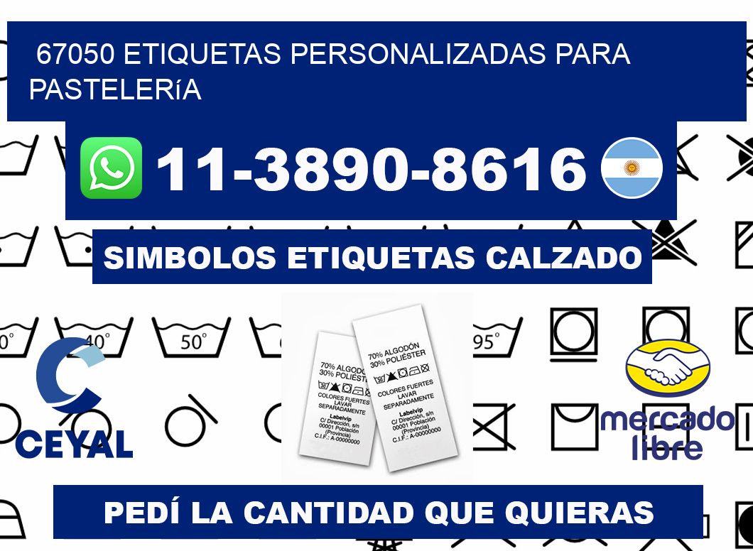67050 etiquetas personalizadas para pastelería