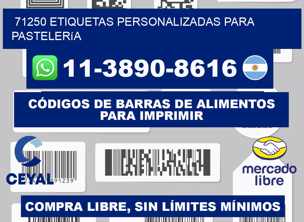 71250 etiquetas personalizadas para pastelería