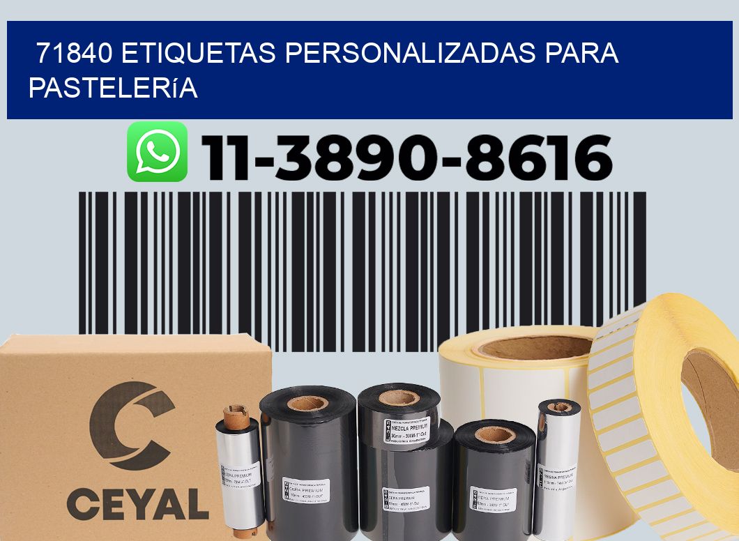 71840 etiquetas personalizadas para pastelería