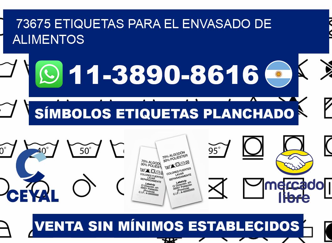 73675 etiquetas para el envasado de alimentos