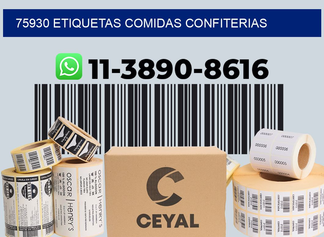 75930 etiquetas comidas confiterias