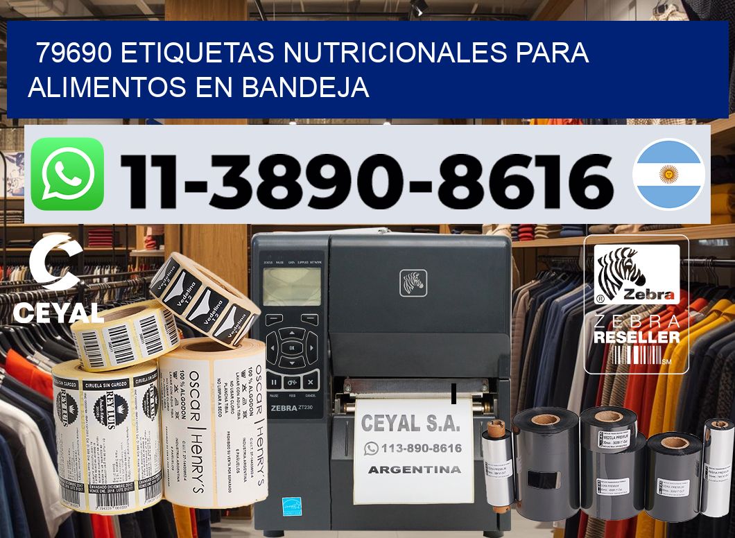 79690 etiquetas nutricionales para alimentos en bandeja