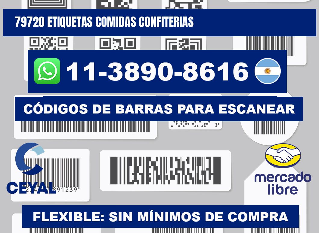 79720 etiquetas comidas confiterias
