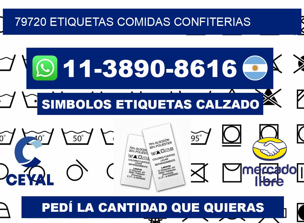79720 etiquetas comidas confiterias