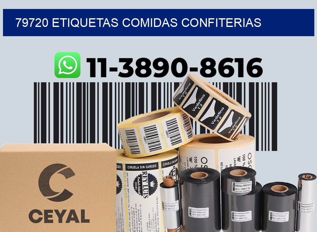 79720 etiquetas comidas confiterias