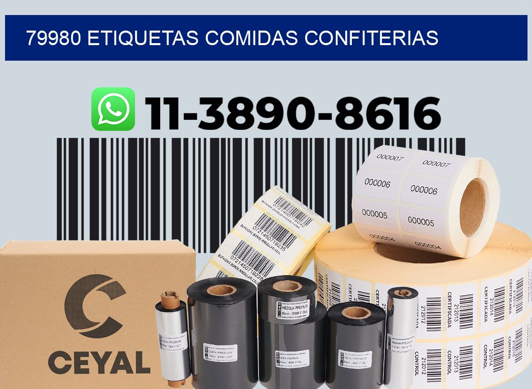 79980 etiquetas comidas confiterias