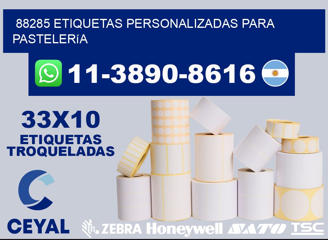 88285 etiquetas personalizadas para pastelería