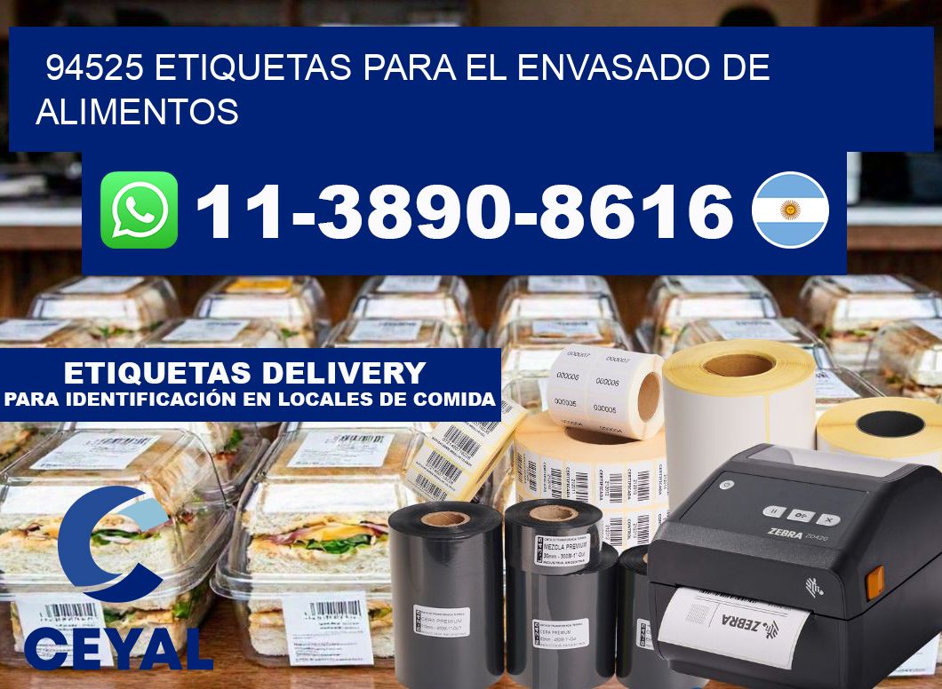 94525 etiquetas para el envasado de alimentos
