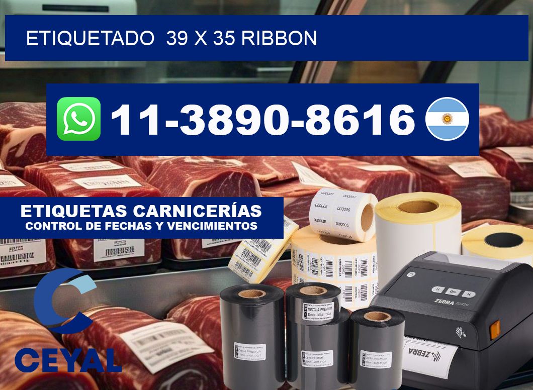 Etiquetado  39 x 35 ribbon
