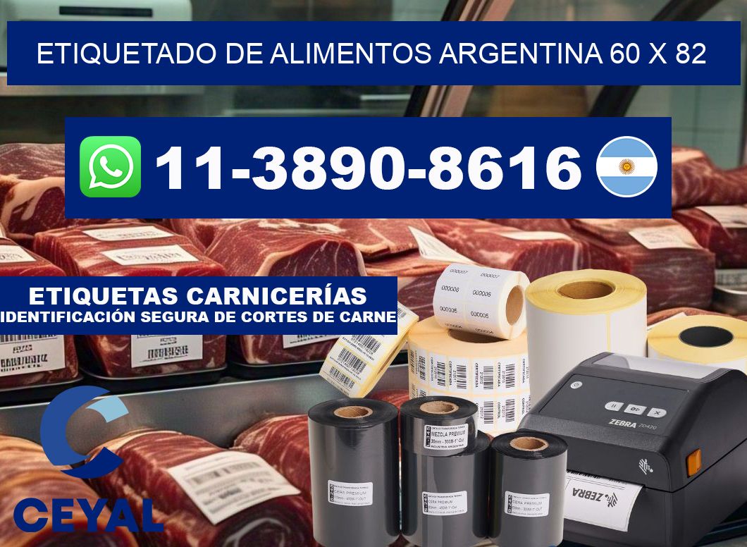 Etiquetado de alimentos Argentina 60 x 82