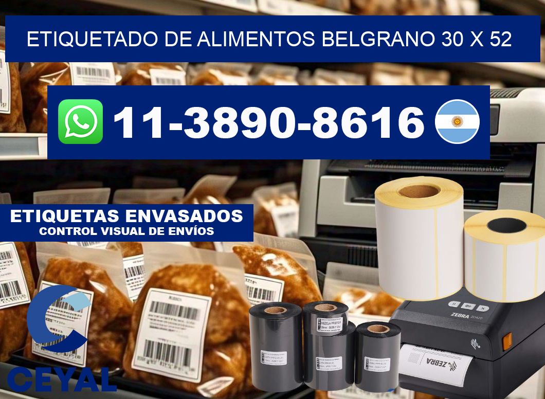 Etiquetado de alimentos belgrano 30 x 52