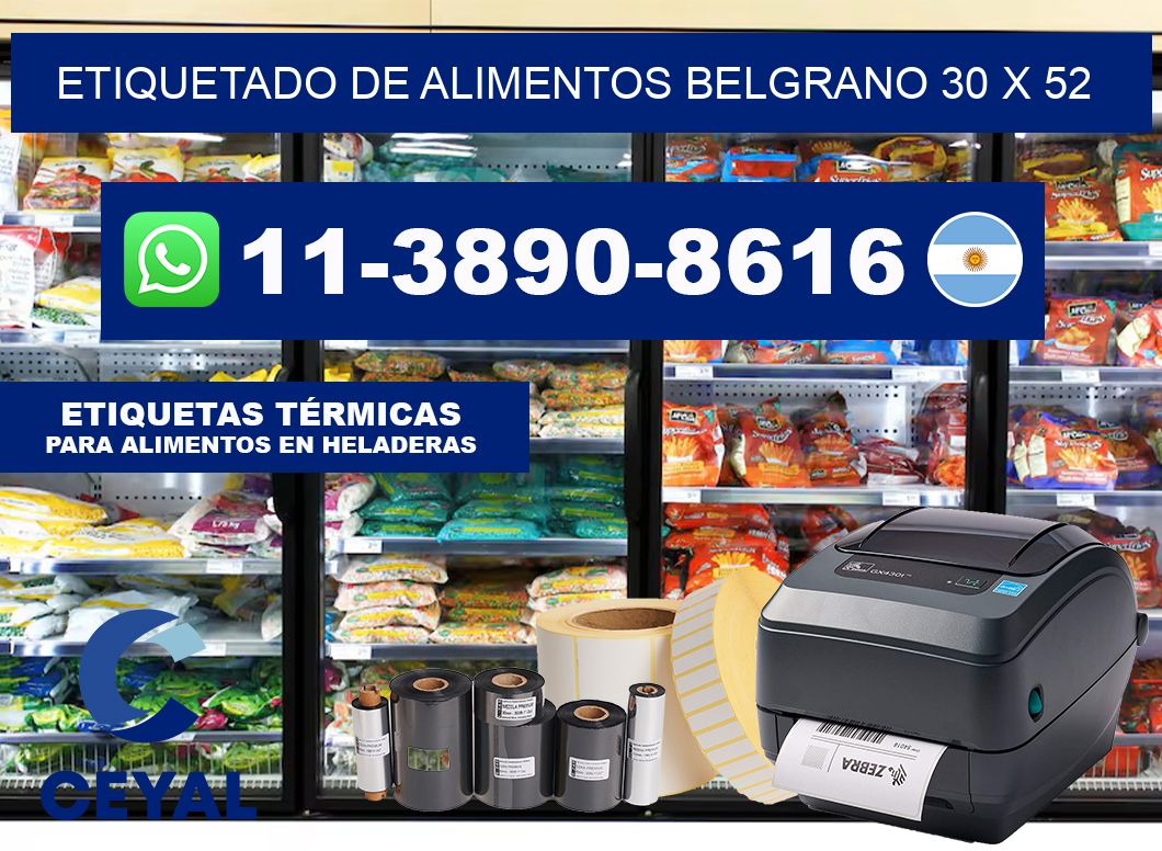 Etiquetado de alimentos belgrano 30 x 52