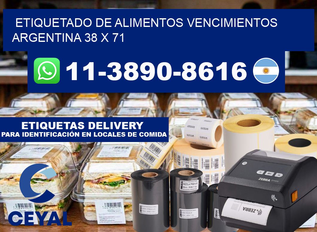 Etiquetado de alimentos vencimientos Argentina 38 x 71
