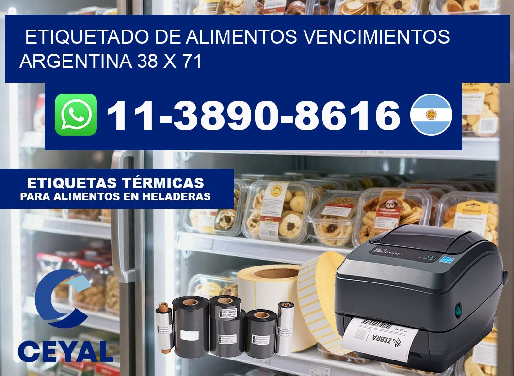 Etiquetado de alimentos vencimientos Argentina 38 x 71