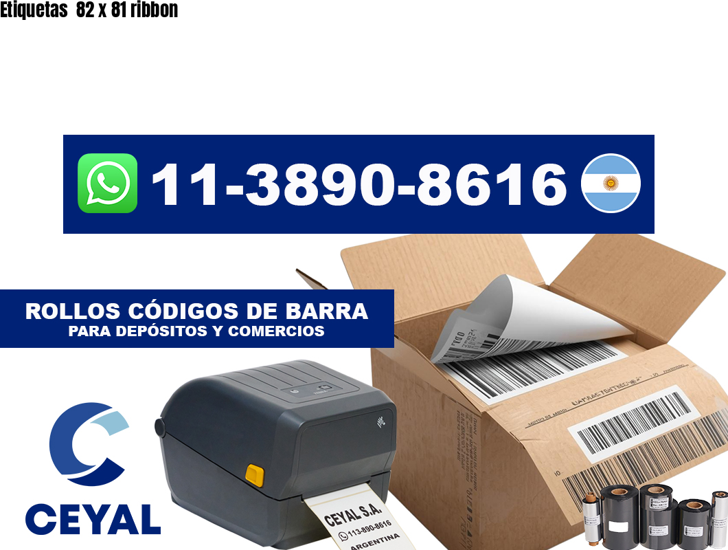 Etiquetas  82 x 81 ribbon