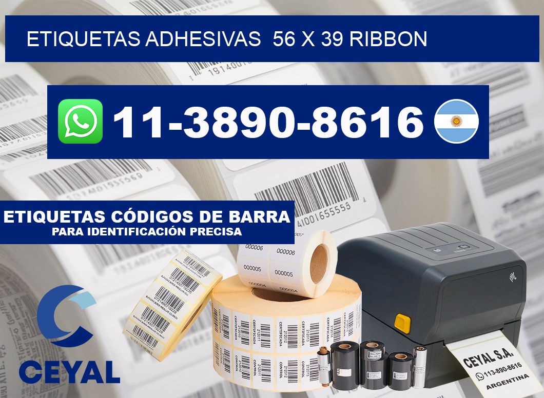Etiquetas adhesivas 56 x 39 ribbon
