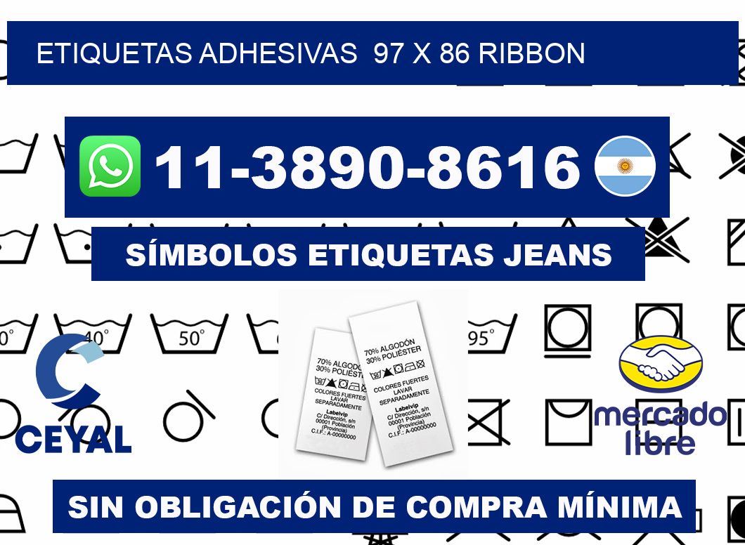 Etiquetas adhesivas  97 x 86 ribbon