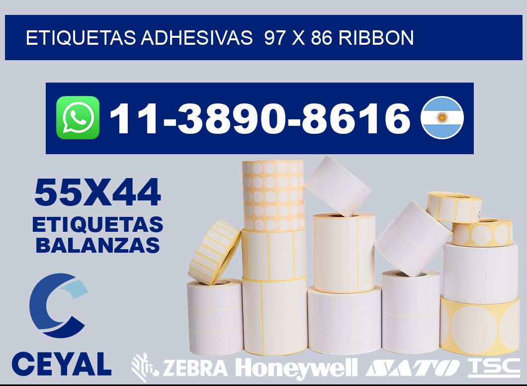 Etiquetas adhesivas  97 x 86 ribbon