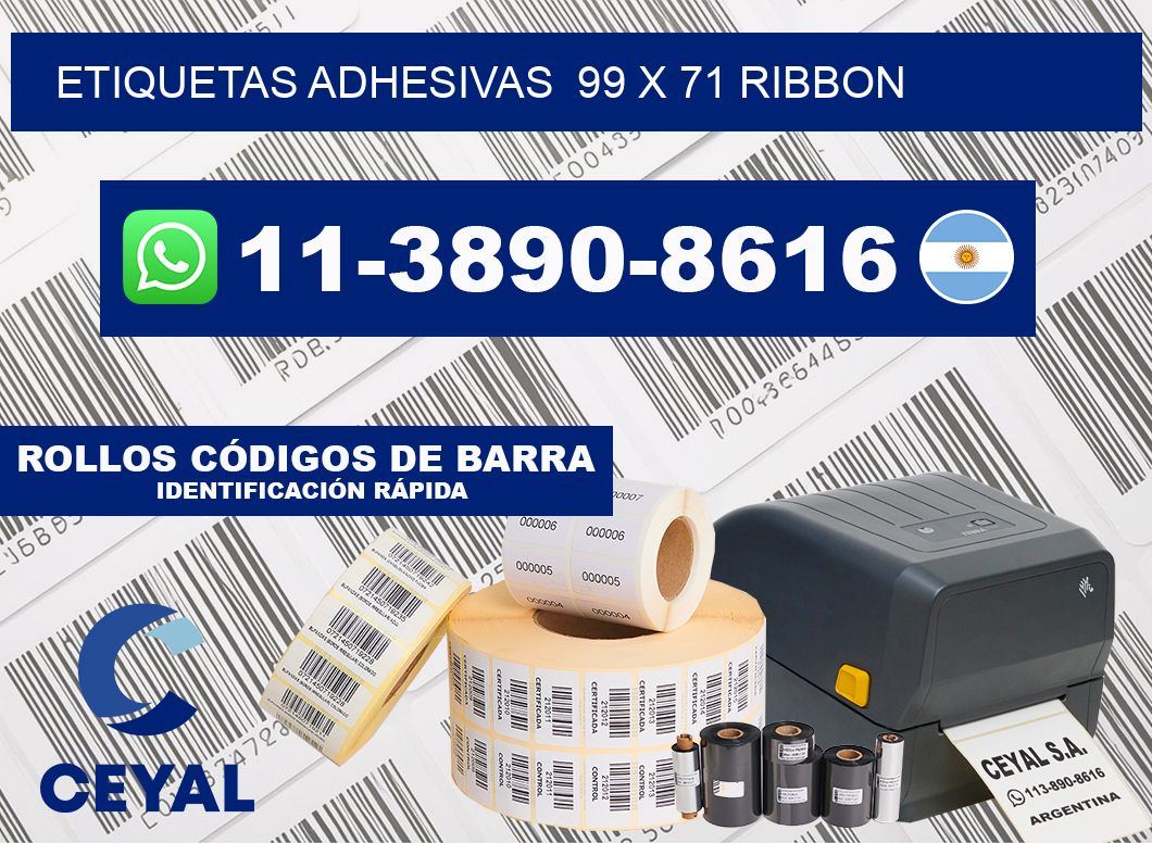 Etiquetas adhesivas  99 x 71 ribbon
