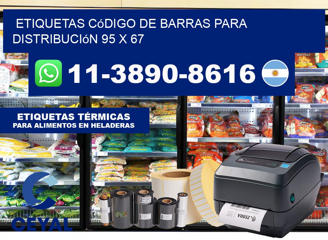 Etiquetas código de barras para distribución 95 x 67