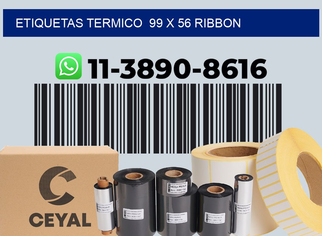 Etiquetas termico 99 x 56 ribbon