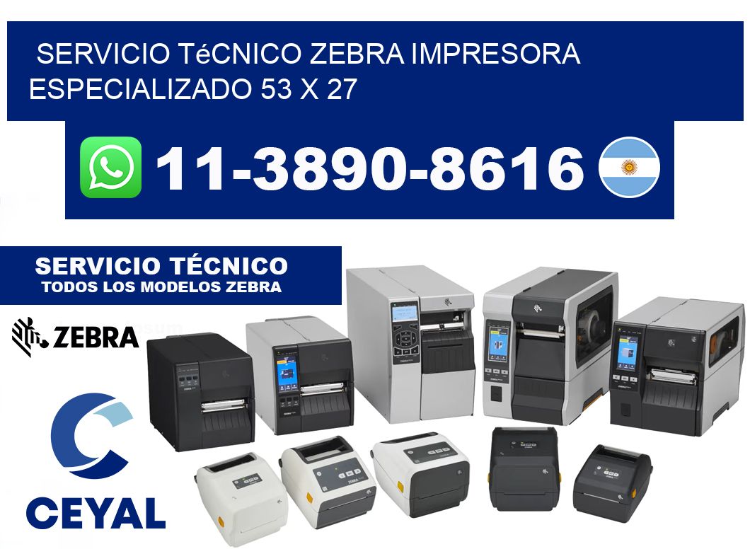 Servicio Técnico Zebra Impresora Especializado 53 x 27