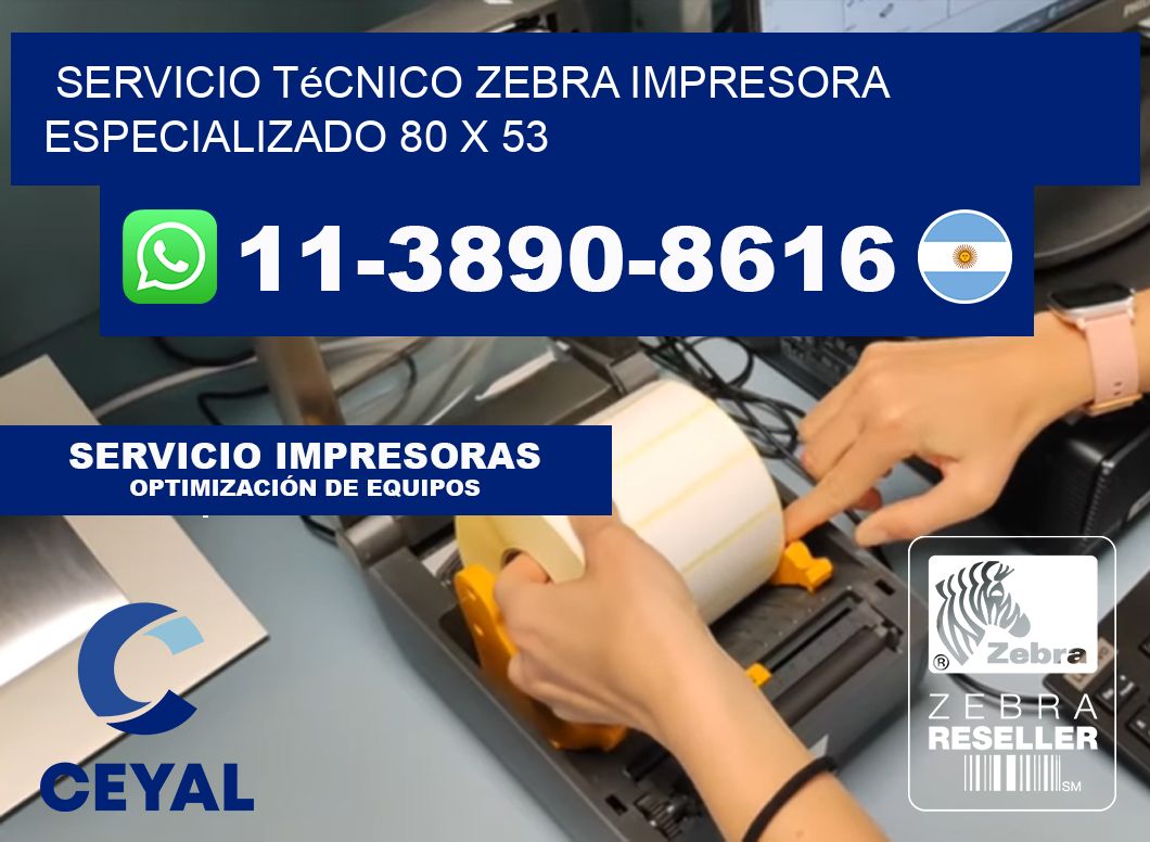 Servicio Técnico Zebra Impresora Especializado 80 x 53