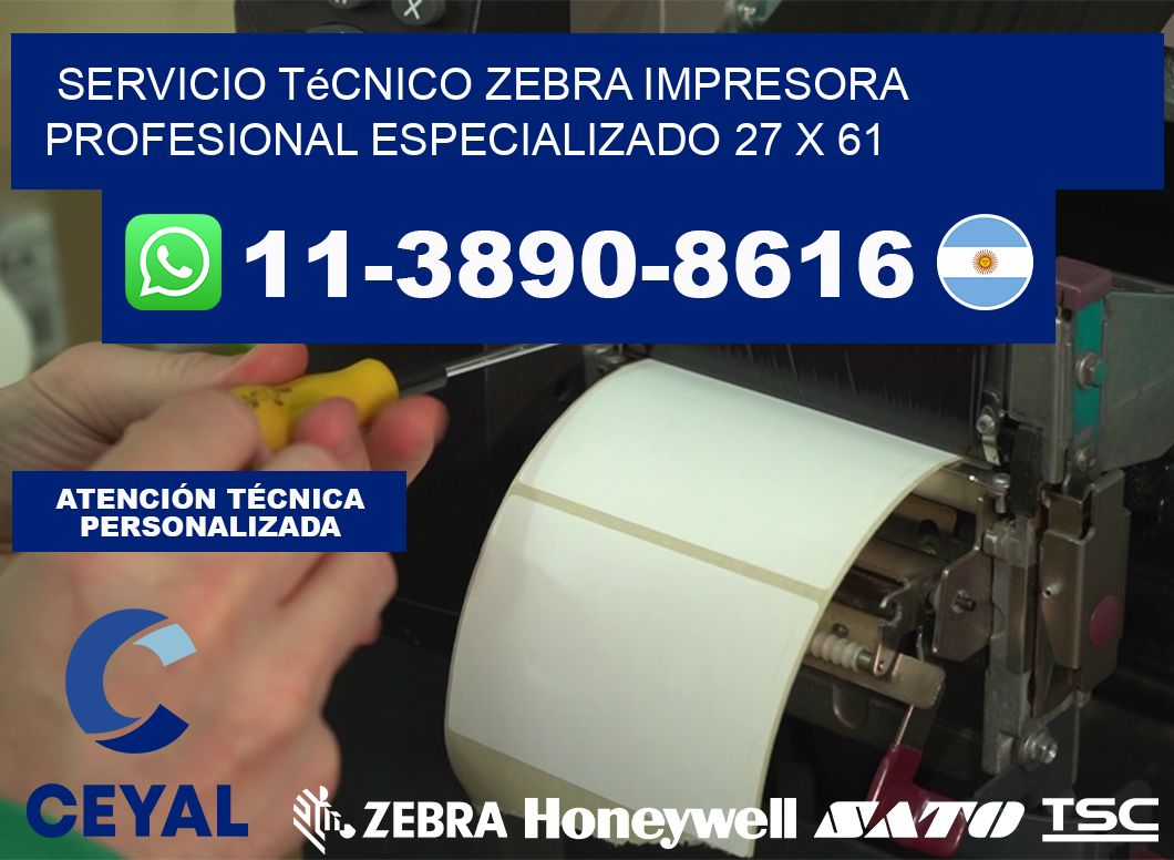 Servicio Técnico Zebra Impresora Profesional Especializado 27 x 61