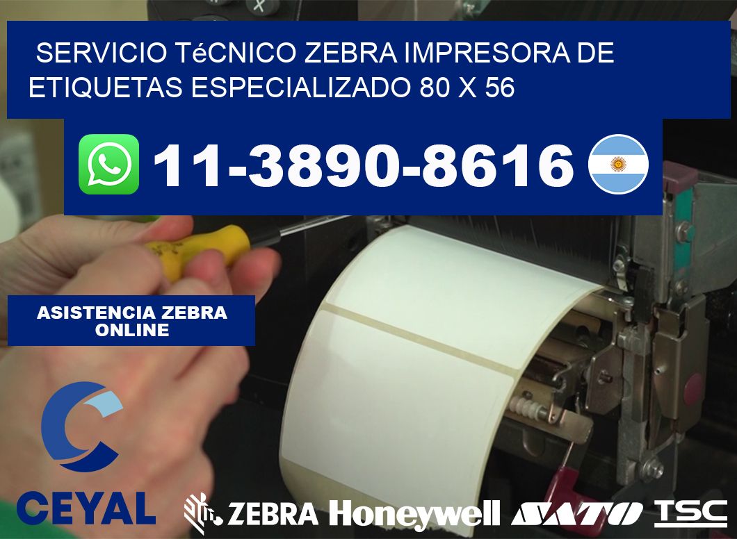 Servicio Técnico Zebra Impresora de Etiquetas Especializado 80 x 56
