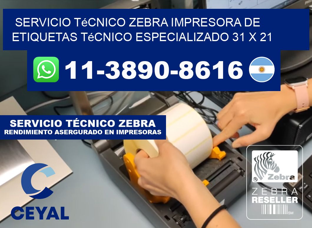 Servicio Técnico Zebra Impresora de Etiquetas Técnico Especializado 31 x 21