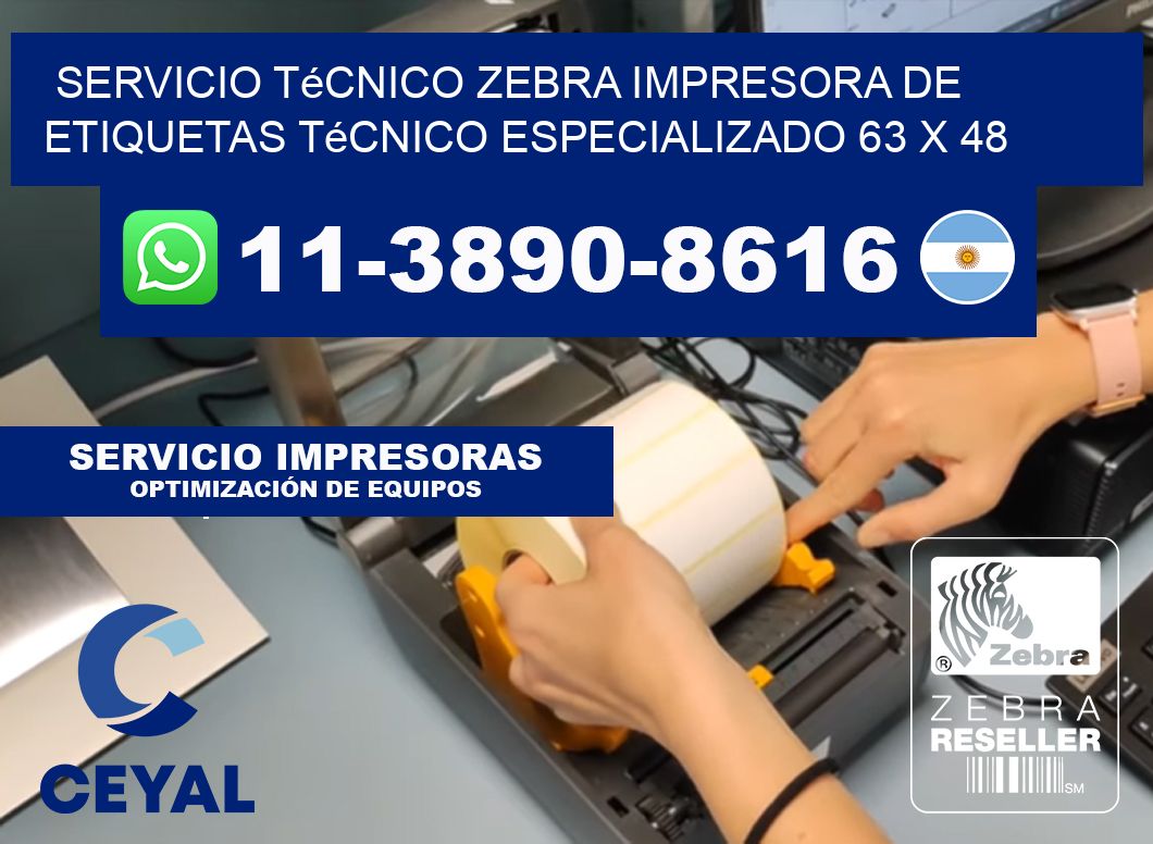 Servicio Técnico Zebra Impresora de Etiquetas Técnico Especializado 63 x 48