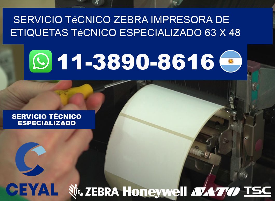 Servicio Técnico Zebra Impresora de Etiquetas Técnico Especializado 63 x 48