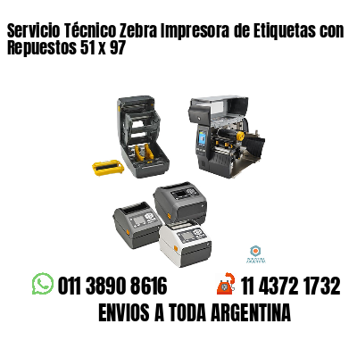Servicio Técnico Zebra Impresora de Etiquetas con Repuestos 51 x 97