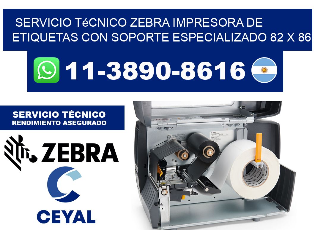 Servicio Técnico Zebra Impresora de Etiquetas con Soporte Especializado 82 x 86
