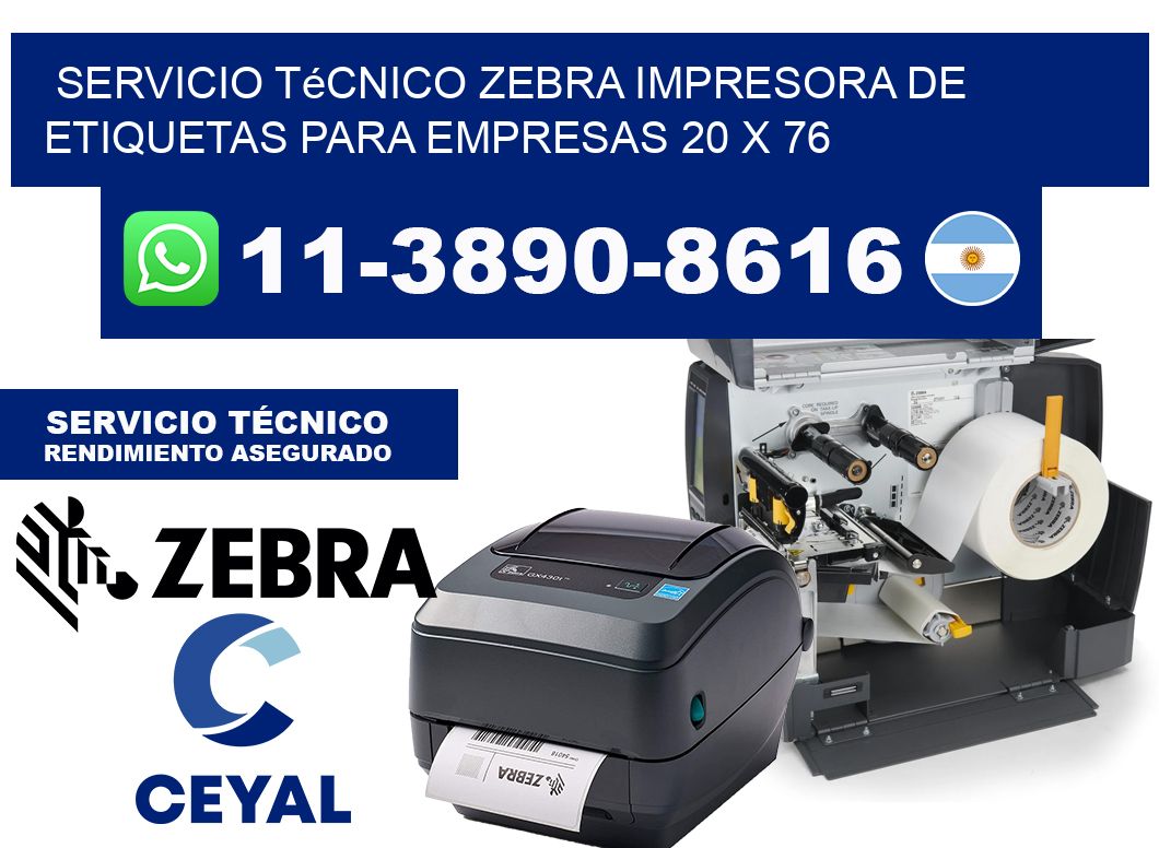 Servicio Técnico Zebra Impresora de Etiquetas para Empresas 20 x 76