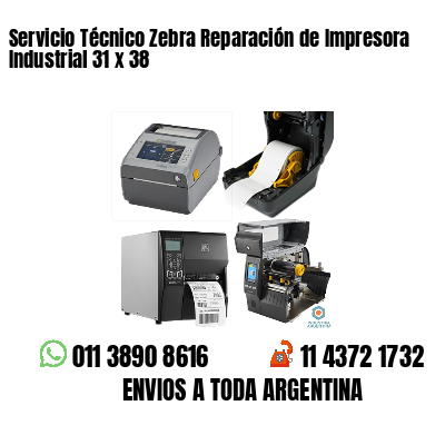 Servicio Técnico Zebra Reparación de Impresora Industrial 31 x 38