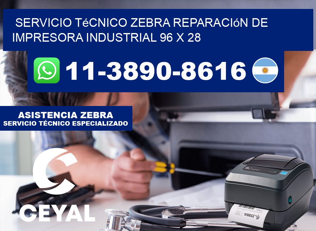 Servicio Técnico Zebra Reparación de Impresora Industrial 96 x 28