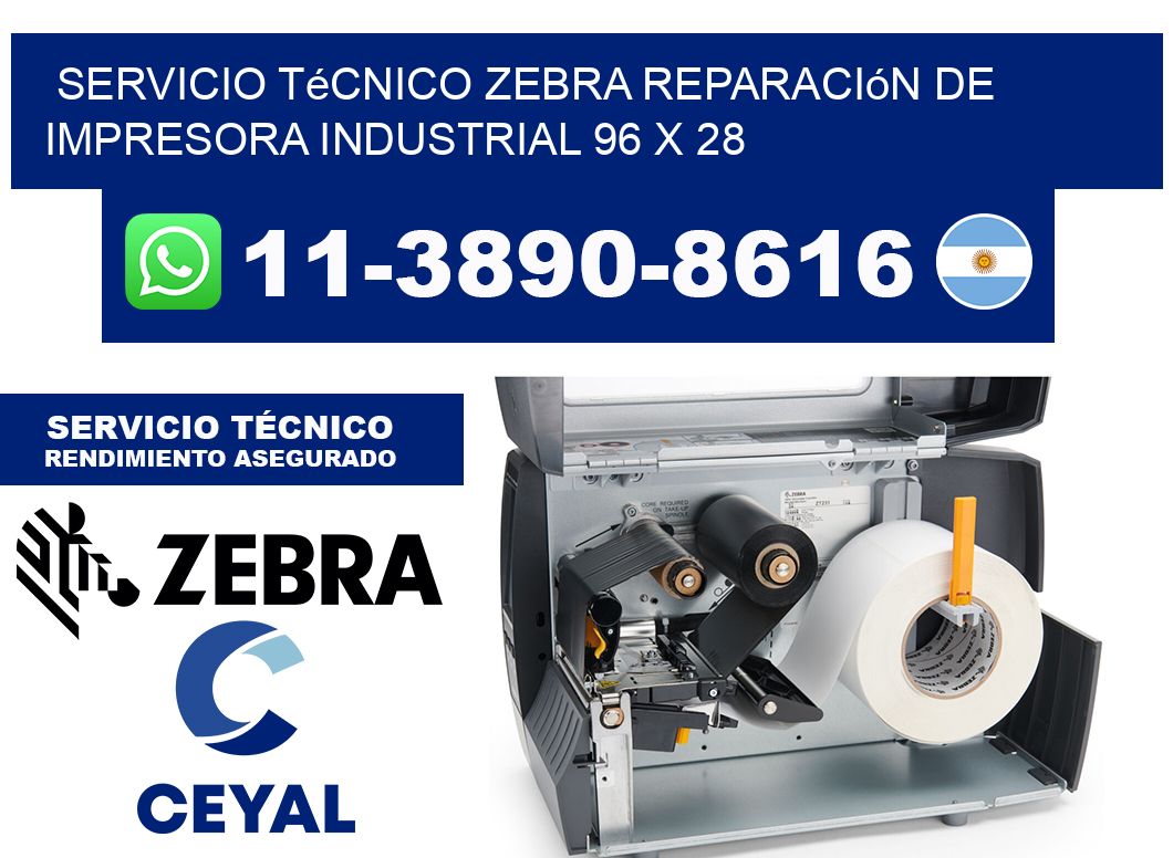 Servicio Técnico Zebra Reparación de Impresora Industrial 96 x 28