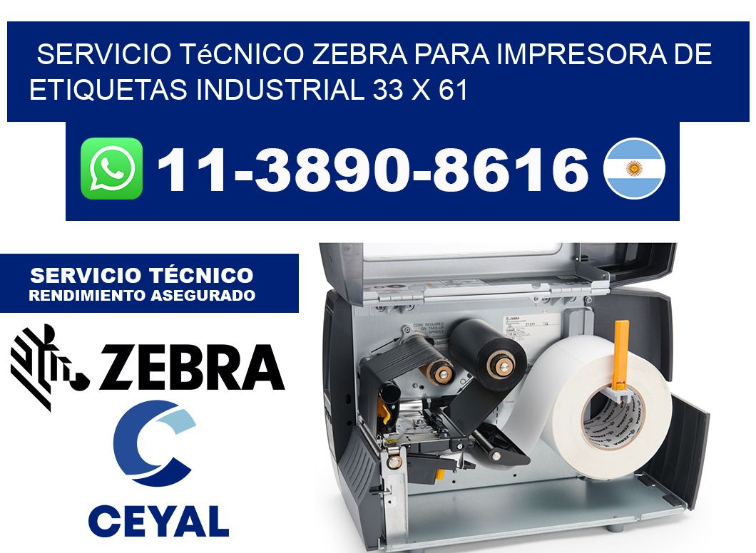 Servicio Técnico Zebra para Impresora de Etiquetas Industrial 33 x 61