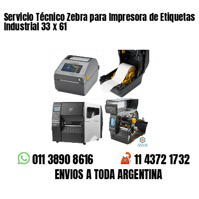 Servicio Técnico Zebra para Impresora de Etiquetas Industrial 33 x 61