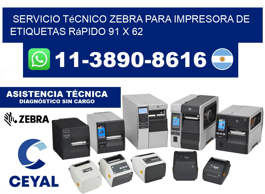 Servicio Técnico Zebra para Impresora de Etiquetas Rápido 91 x 62