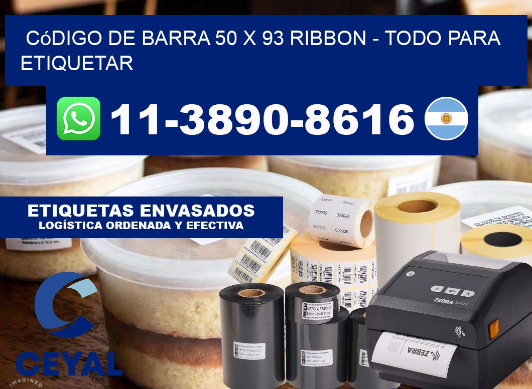 código de barra 50 x 93 ribbon - Todo para Etiquetar