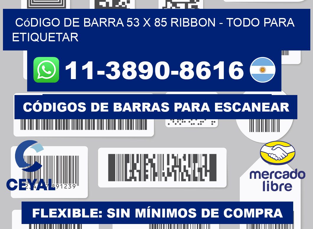 código de barra 53 x 85 ribbon - Todo para Etiquetar