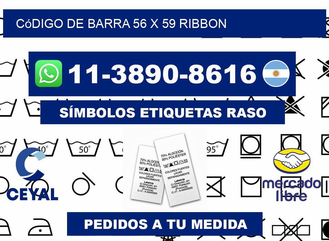 código de barra 56 x 59 ribbon