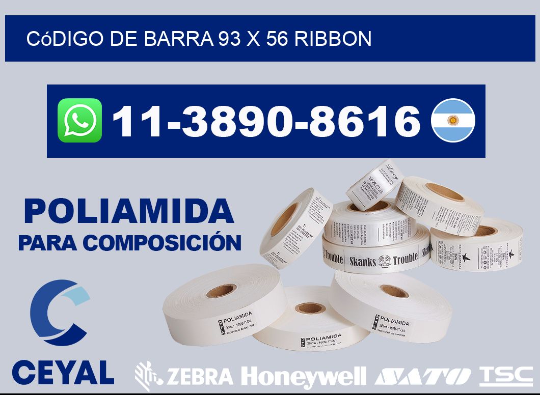 código de barra 93 x 56 ribbon