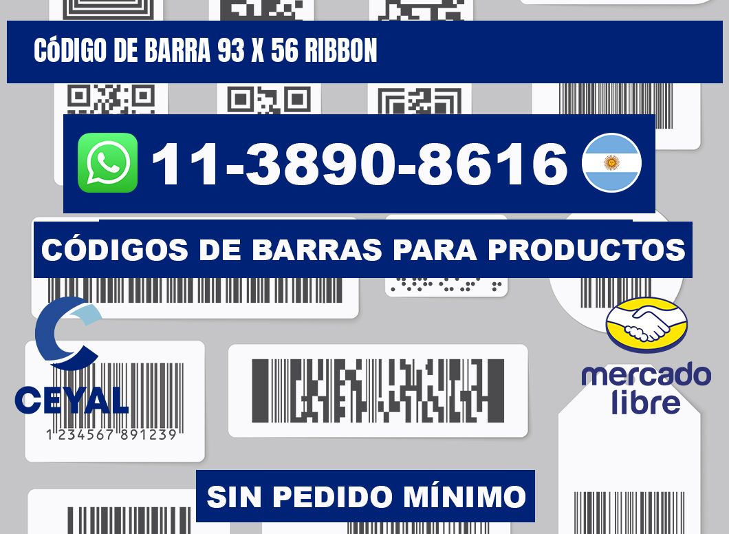 código de barra 93 x 56 ribbon