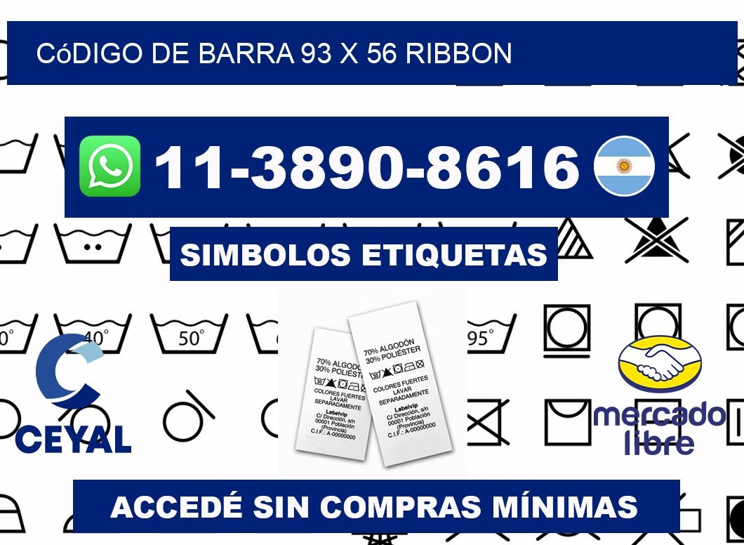 código de barra 93 x 56 ribbon