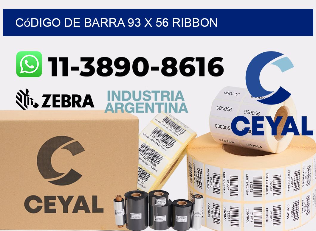 código de barra 93 x 56 ribbon