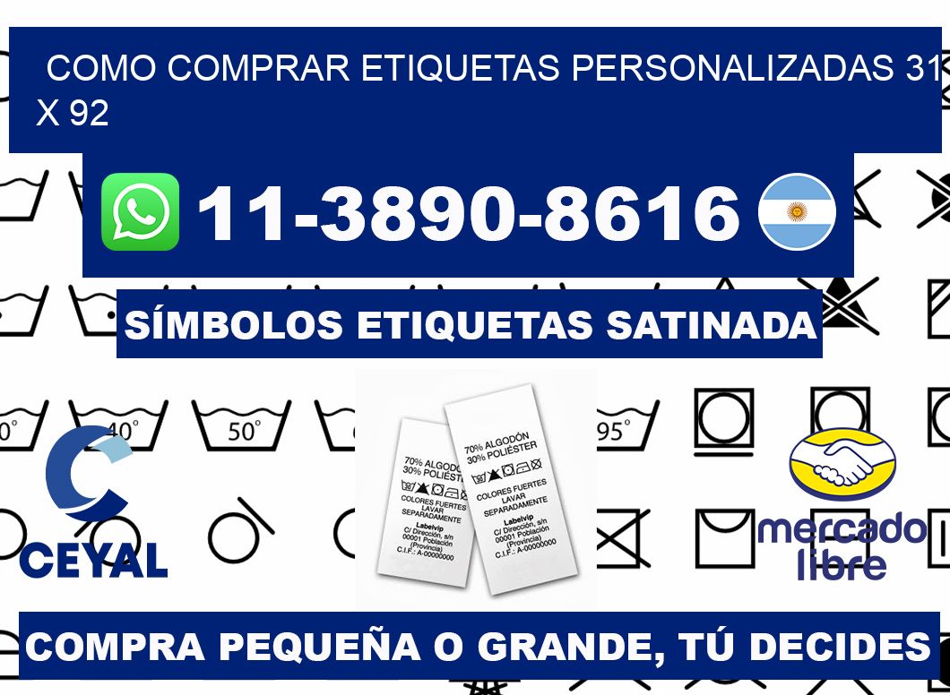 como comprar etiquetas personalizadas 31 x 92